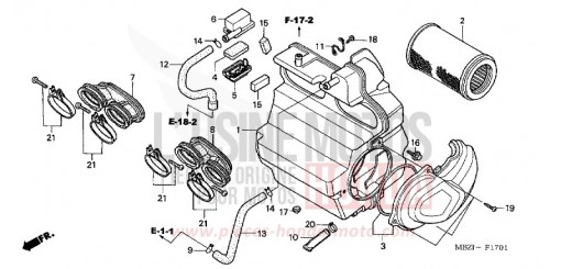 AIR CLEANER (CB600F3/4/5/6) CB600F5 de 2005